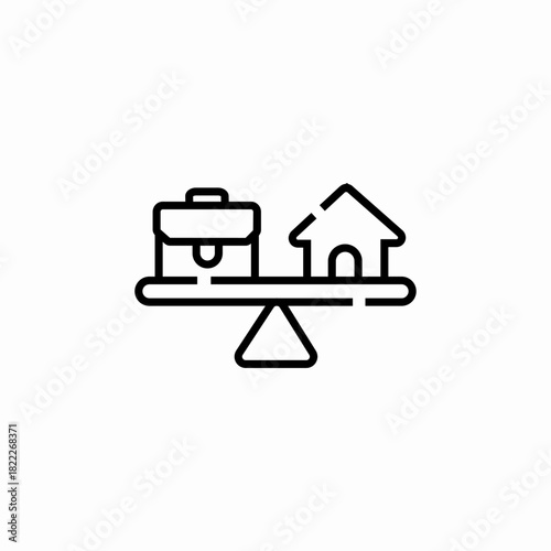 home or work choice icon sign vector