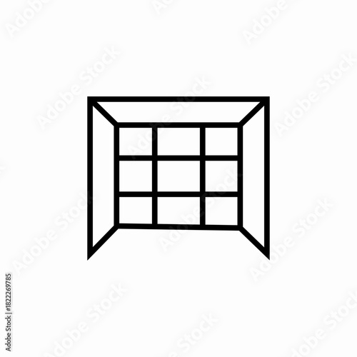 soccer goal icon sign vector