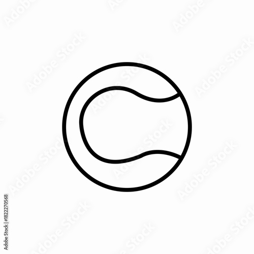tennis ball icon sign vector