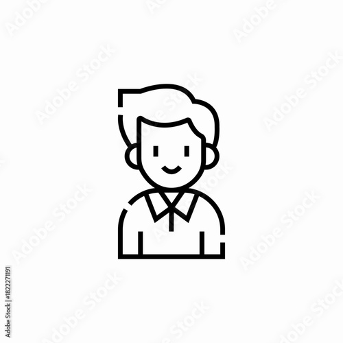 young boy icon sign vector
