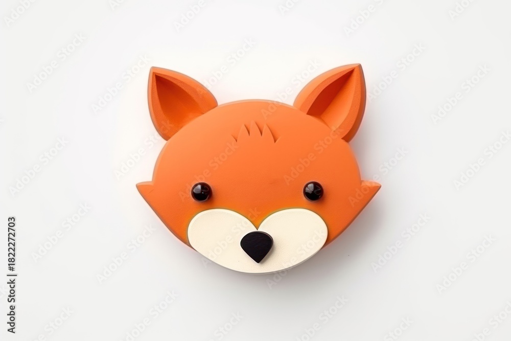 Naklejka premium Christmas fox animal face toy.