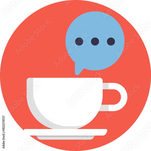 Represents coffee served during a meeting or discussion setting.