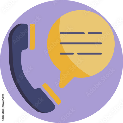 A classic telephone handset symbolizing a voice call.