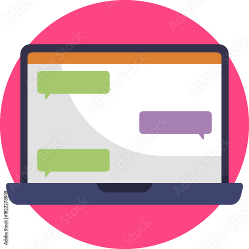 A speech bubble representing messaging or conversation.