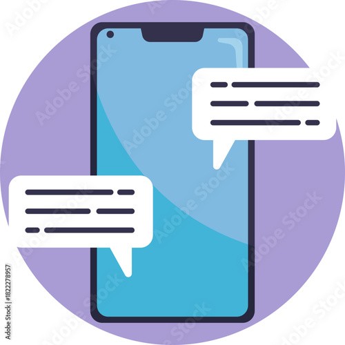 A digital chat interface representing messages exchanged online.