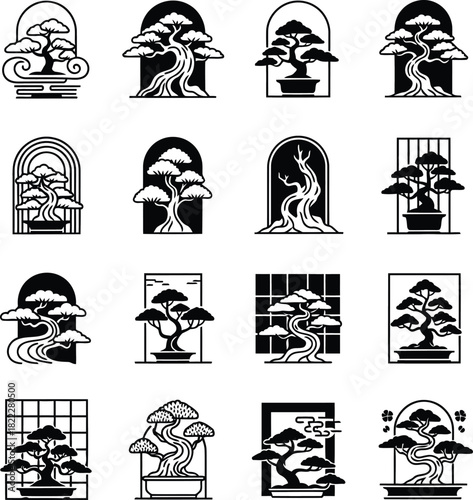 Vector Illustration of Modern Abstract Geometric Shape Icon for Business Technology Design Elements