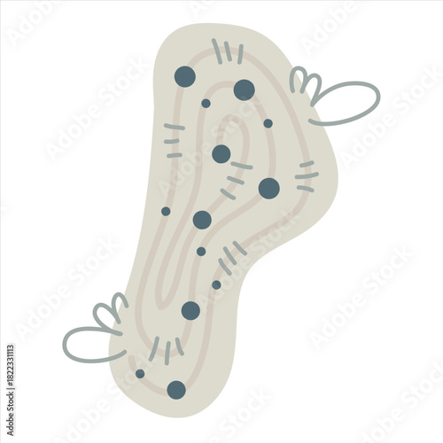 A fun abstract vector artwork with rounded shapes and soft lines. Creativity and playful minimalism.