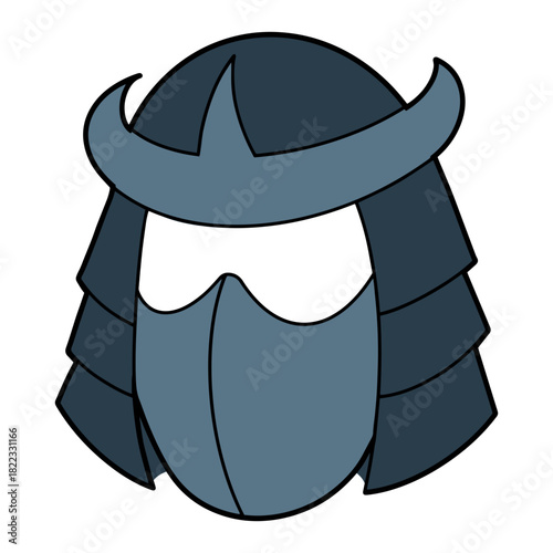 Mysterious Ninja Masked Warrior Headpiece, Fantasy Character Costume, Ready for Battle, Comic Style, Game Asset, Unique Design, Isolated for Easy Integration