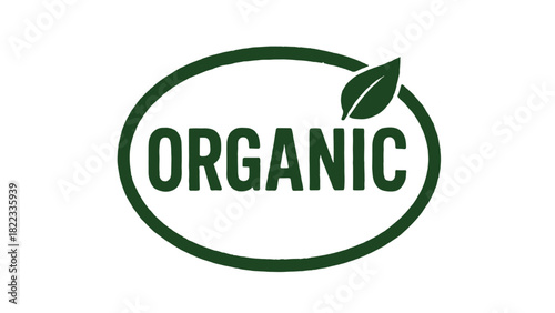 Organic label with leaf design for eco-friendly products