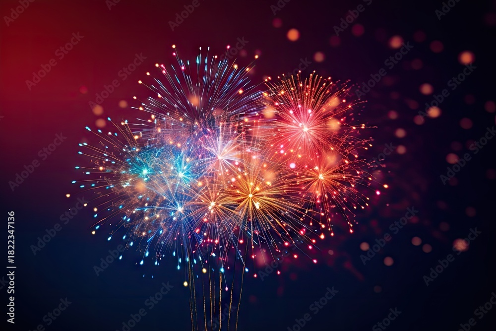 Obraz premium Firework fireworks outdoors night.