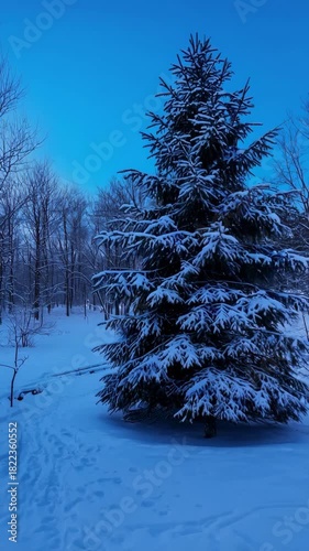 Colorful Christmas Tree Lights in Winter Park