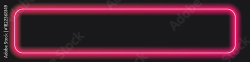 Bright neon pink rectangular frame featuring a glowing halo effect, perfect for futuristic design elements.
