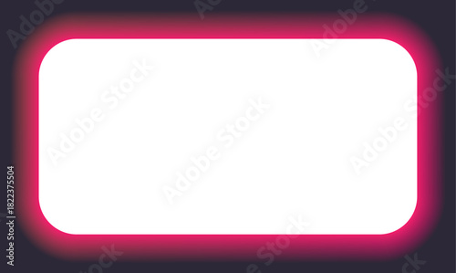 A white rectangle with a neon red halo glow, resembling an eclipse effect. ideal for design concepts.
