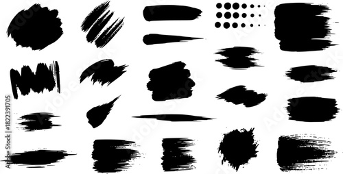 artistic paint brush stroke icons
