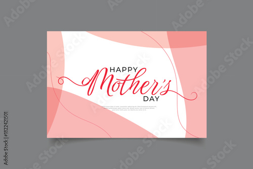 happy mothers day greeting card template design