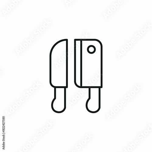 butcher knives icon sign vector