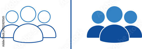 Team Icon: Conceptual illustration showcasing interconnectedness, communication, and collaboration. The image depicts a representation of individuals working in tandem and partnership. 