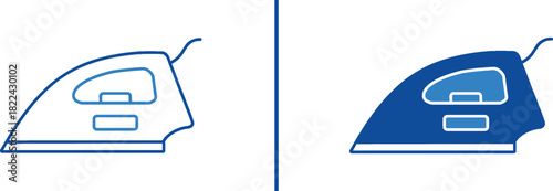 Iron Iconography: A minimalist graphic of an iron, evoking the essence of modern living and household chores. Capturing simplicity, convenience, and smooth function.