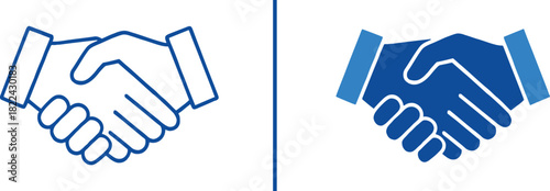 Handshake illustration: Depicting the essence of partnership and agreement through this iconic emblem, this illustration symbolizes trust and collaboration.