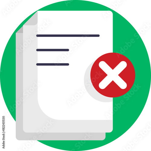 An icon representing something that has been declined or not accepted.