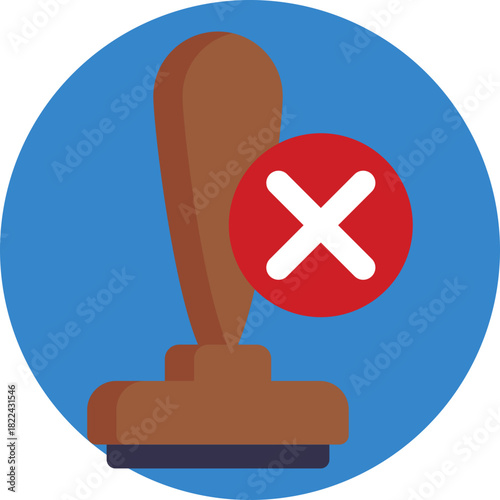 A stamp mark showing a bold “Rejected” label used to indicate denial or disapproval of a document or request.