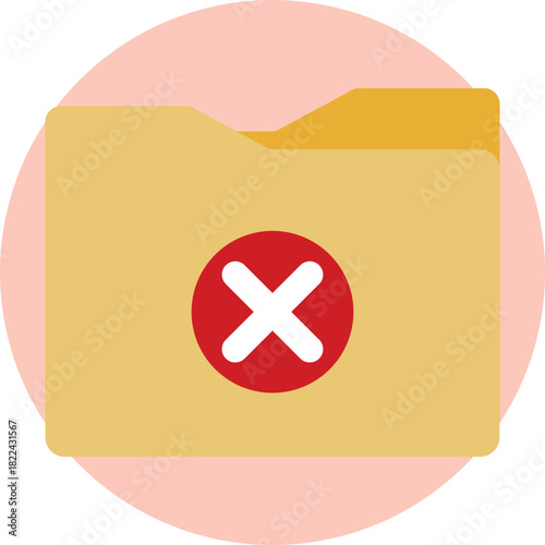 Symbol for a rejected or unapproved correspondence.