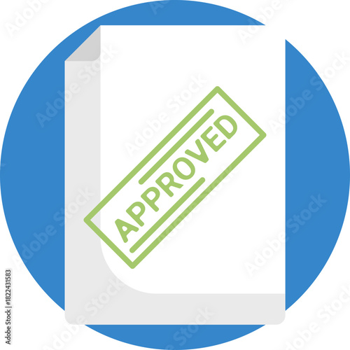 A document with a checkmark indicating the file has been approved or verified.