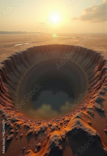 Unexpected Ground Hole Collapse into Giant Void Revealing Hidden Crater Surroundings