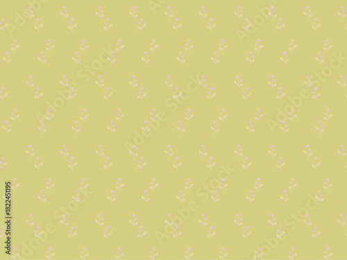 
Minimalist Elegant Olive Floral Pattern
