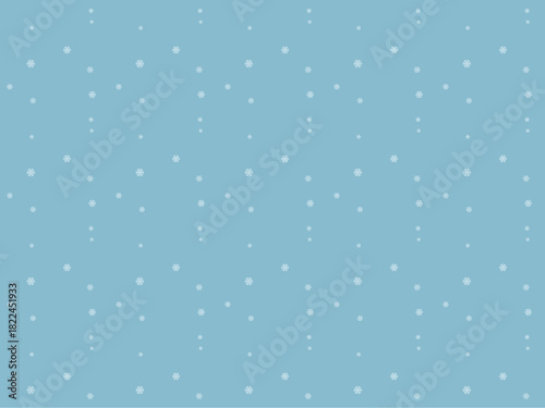 Minimalist Blue Snow Dots Pattern