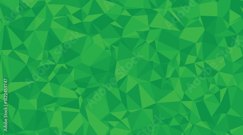 Abstract polygonal green background. Abstract green low poly background of triangles. Composition with triangles geometric shapes. Shades of green abstract background.