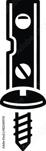 Spirit level icon representing precision and fixing