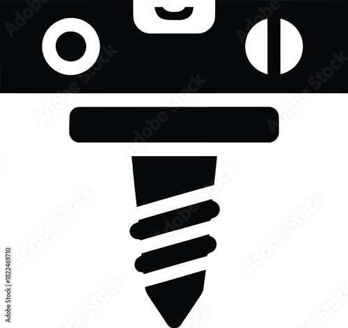 Spirit level icon representing precision and fixing
