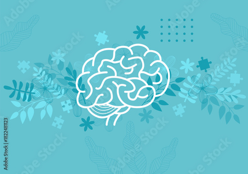 Mental Health. Abstract Mental Health And Wellness. Creative Brain. Mental health mind