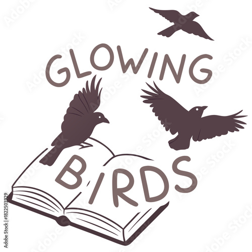 Light Birds Flying from Open Book – Magical Fantasy Scene