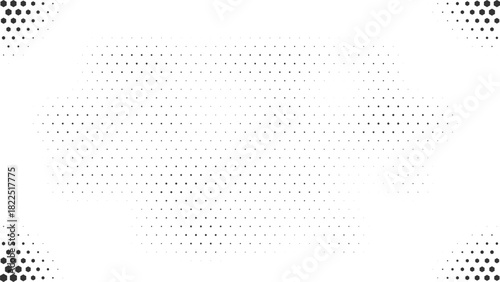 Minimal halftone frame background with soft dotted gradient border forming abstract clean space for modern layouts, posters, presentations, and digital graphic use