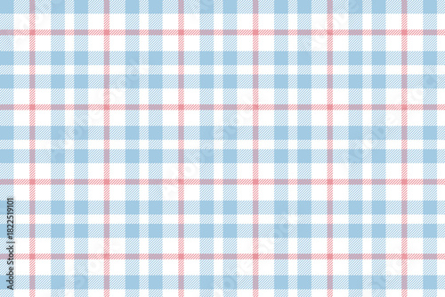 Tartan plaid pattern, Light blue and white tartan plaid seamless pattern. Classic scottish plaid check fabric texture background for clothing design