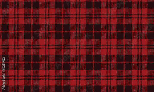 Tartan plaid pattern, dark red tartan plaid seamless pattern. Classic Scottish plaid check fabric texture background for clothing design