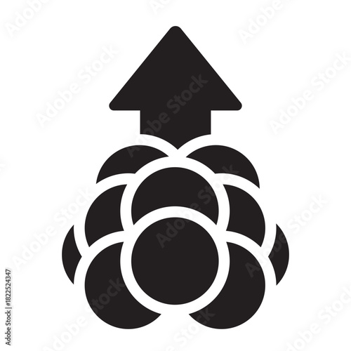 lipid metabolism glyph icon. fat cycle. energy shift. body function