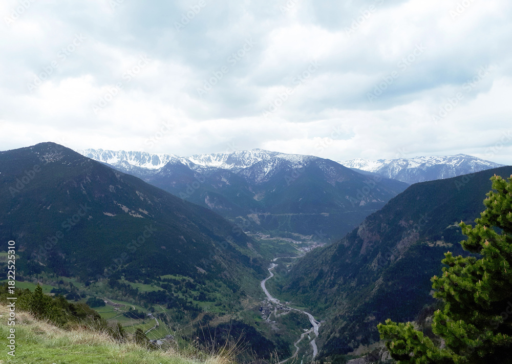 Naklejka premium Landscape mountains in Andorra