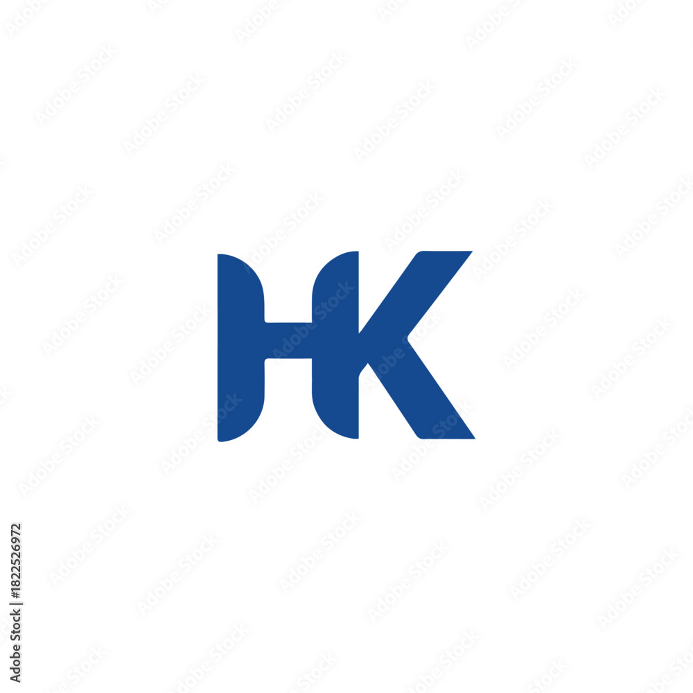 Fototapeta premium Logo Letter HK Simple Minimalisy