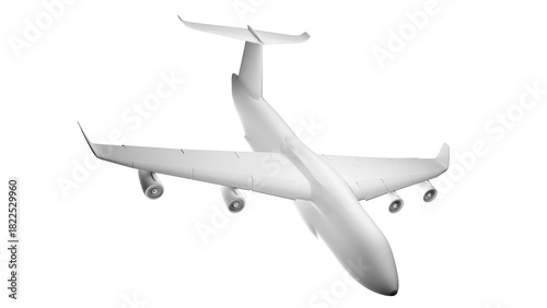 Airplane/drone mockup. Cargo and passenger aircraft. Four-engine aircraft. Beautiful airplane mockup.