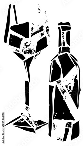 Broken glass shatters dramatically in a destructive scene