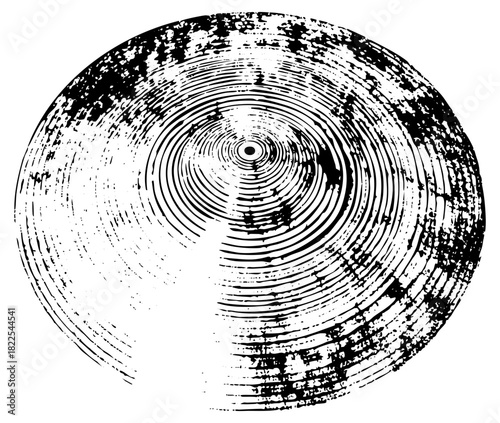 Circular radiates energy within abstract design