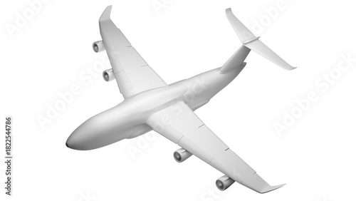 Airplane/drone mockup. Cargo and passenger aircraft. Four-engine aircraft. Beautiful airplane mockup.