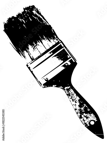Paintbrush texture in artistic illustration