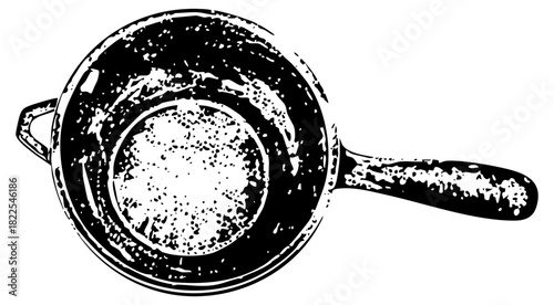Cast Iron Skillet Illustrates Rustic Cooking in a Kitchen