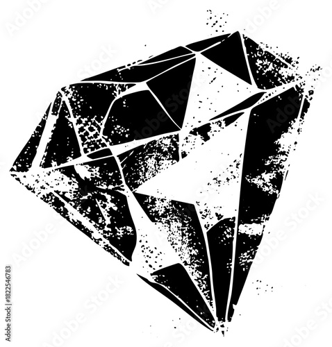 Diamond shatters dramatically in a fractured display