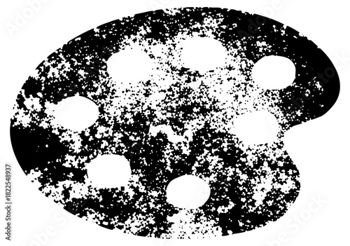 Paint palette texture in artistic design