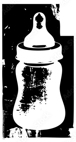 Baby bottle texture for infant care